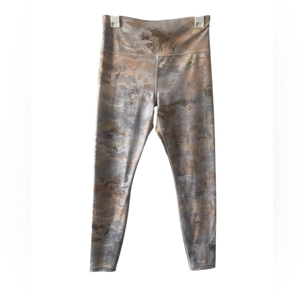 Athleta Elation Gilded Metallic Marble Leggings Medium 25” Ultra High Rise - Picture 13 of 13